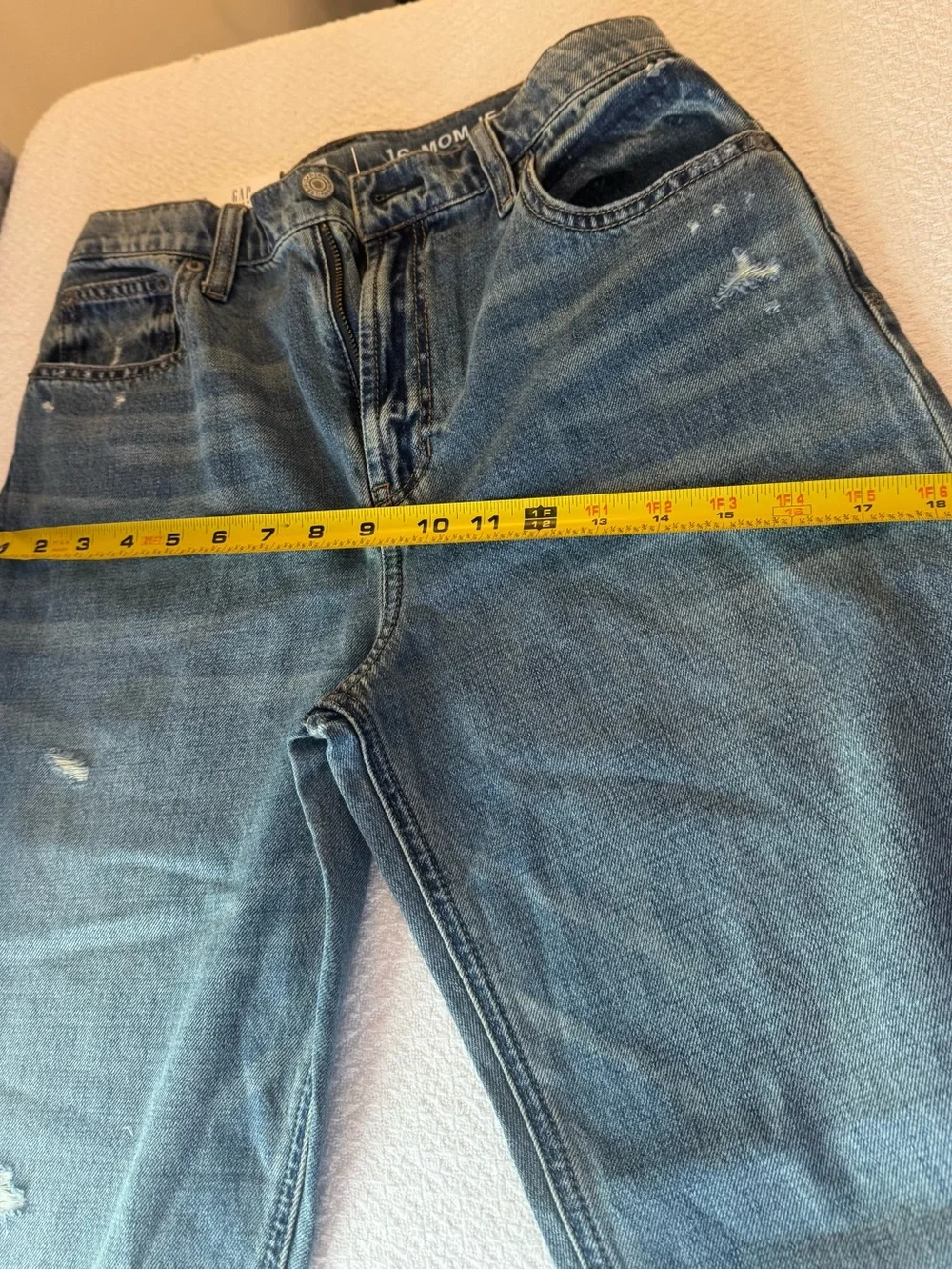 GAP Men's Slim Straight Jeans - Faded Blue Denim